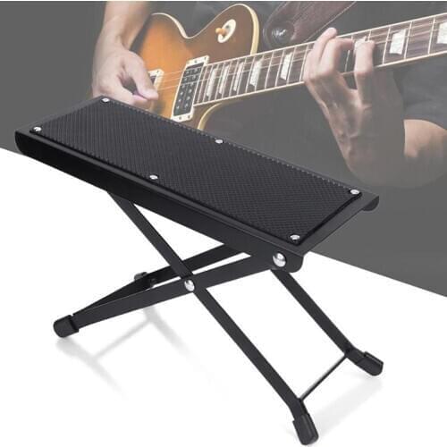 Guitar Footrest Pedal Support Utility With Adjustable Height Non-Slip Pads Guitar Neck Rest Support Foot Stool Accessory