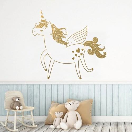 Classic Unicorn Wall Stickers Home Decor Girls Bedroom Sticker Kids Room Nature Decor Art Mural Wall Sticker For Living Room