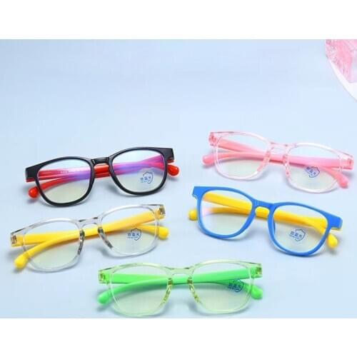 Computer Eyeglasses Anti Radiation Glasses for Kids Anti Blue Light Eye Protection Glasses Light Weight Flexible Frame 5-10 year