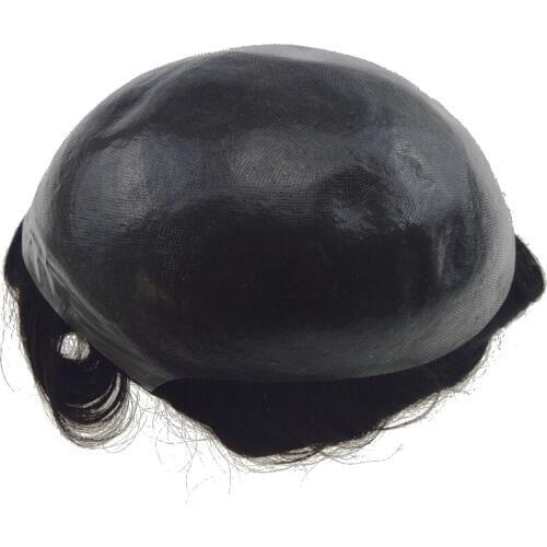 Best popular natural hairline super thin skin best quality toupee on sale stock vloop human hair piece mens toupee