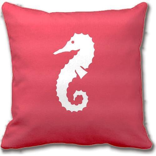 Nautical Pink Sea Horse Throw Pillow Decorative Cushion Cover Pillow Case Customize Gift By Lvsure For Car Sofa Seat Pillowcase