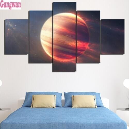 5 Pcs Earth Space Moon Planet 5D square/round Diy Diamond Painting kit Full drill diamond Embroidery Cross-Stitch Mosaic decor