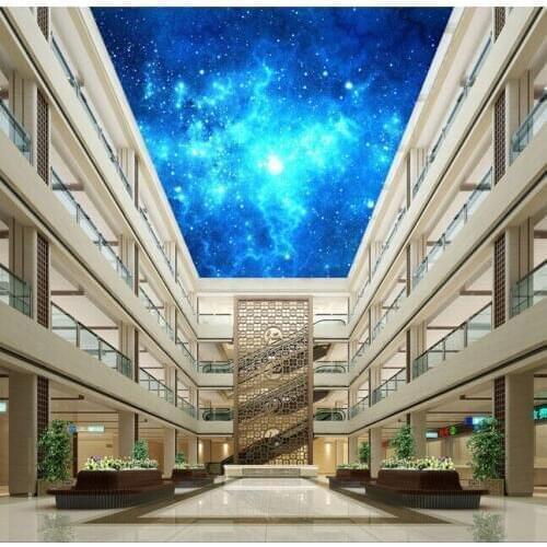 Custom ceiling wallpaper,dream of the Milky Way star for the living room apartment hotel ceiling background wall vinyl wallpaper