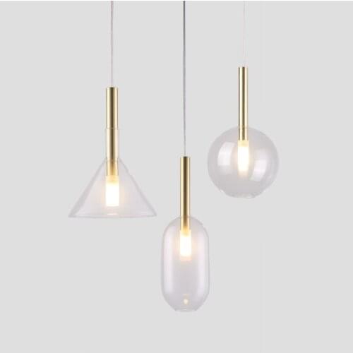 Nordic iron glass ball chandelier ceiling chandelier lighting led wall moon lamp lustres para quarto lustres lamparas de techo