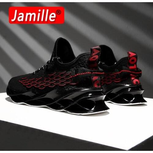 2021 New Blade Running Shoes Men Fitness Running Sneakers Male Comfortable Soft Cushioning Athletic Training Footwear Plus Size
