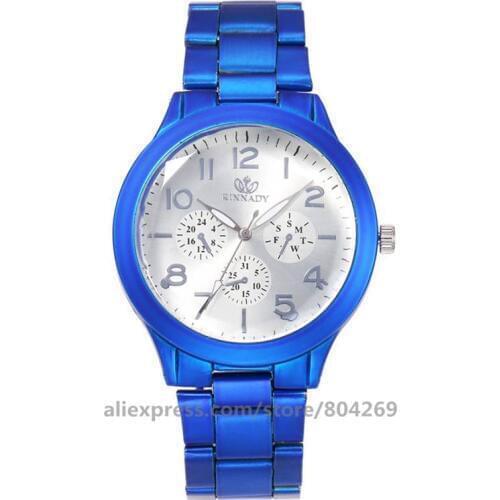 Wholesale Fashion Colorful Alloy Women Watch Men Casual Business Watches Silver Big Number Watch 920210