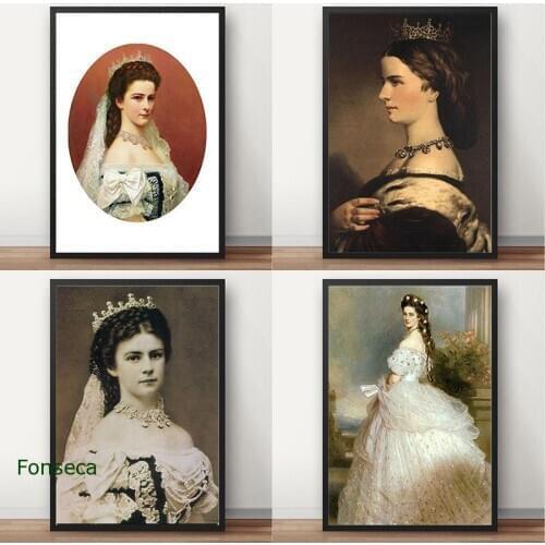 Bavaria Princess Sissi Elisabeth Amalie Eugenie Poster Canvas Painting Wall Art Pictures Modern Home Decoration Girls Gift