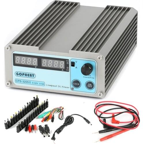 CPS-3205II Digital Adjustable DC Power Supply OVP/OCP/OTP 32V 5A 110V-230V 0.01V/0.001A DC JACK For Lab Notebook Computer Repair