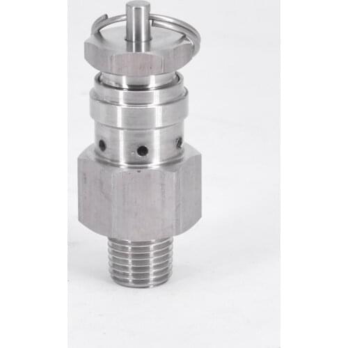 0.1/0.2/0.3 Mpa 1/4" NPT SUS304 Sanitary Adjustable Air Release Pressure Relief Safety Valve Exhaust Homebrew Compressor