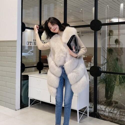 Fur Coat Korean Real Vintage Sleeveless Jacket Winter Warm Thick Slim Waistcoat Women Clothes Manteau Femme Hiver ZL697