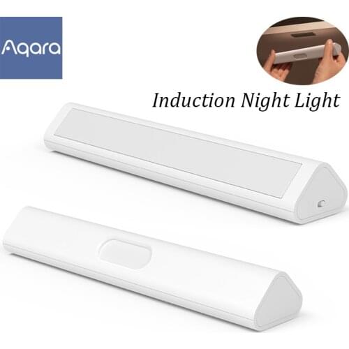 2021Aqara Led Human Body/Light Induction Motion Sensor Night Light PIR Induction Under Cabinet Lights Stairs Kitchen Closet Lamp