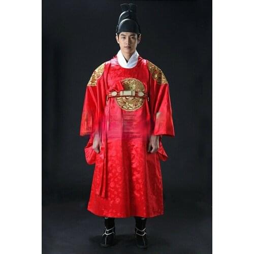 Traditional Costumes of Ancient Kings Made of Imported Fabrics From South Korea, Mens Hanbok Costumes for Large-scale Events