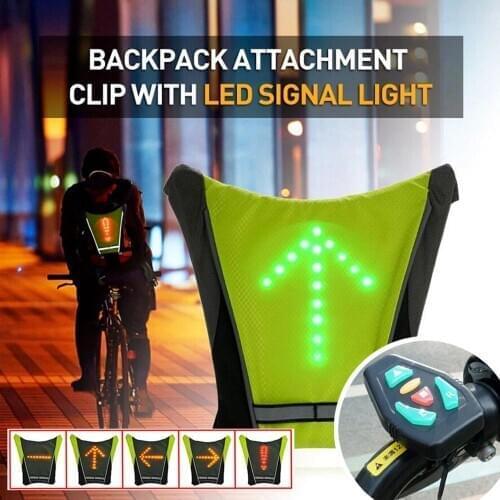 2020 New LED Wireless cycling vest MTB bike bag Safety LED Turn Signal Light Vest Bicycle Reflective Warning Vests with remo