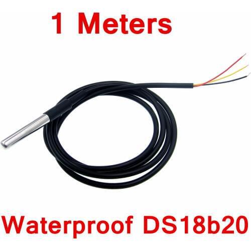 1M 2M 3M DS18B20 Stainless steel package Waterproof DS1820 temperature probe temperature sensor 18B20 For