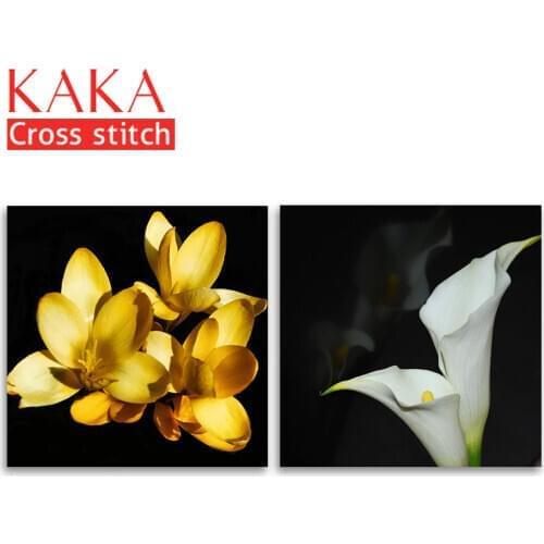 Cross stitch kits,Embroidery needlework sets with printed pattern,11CT-canvas for Home Decor Painting,Flowers Full NCKF085