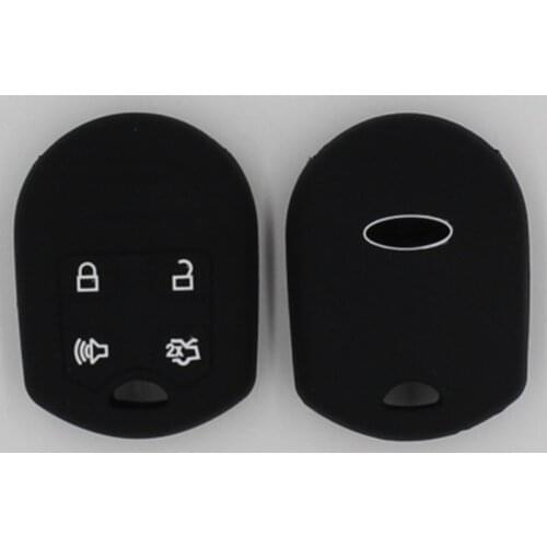 KAPU 10 Colors Cover For Ford F150 Mustang Edge Explorer Focus 4 Button Silicone Protector Key Entry Case Taurus Escape Flex