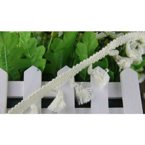 198YARDS 4cm WIDE DIY the ivory garment accessories Cotton Lace Tassel Fringe Trim For Dress Skirt Extender