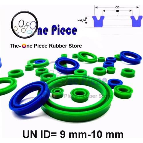 5pcs a lot UN ID=9-10 mm U Cup Hydraulic cylinder piston rod U-ring single acting seal symmetrical polyurethane lip Rubber PU