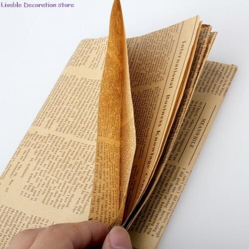 52x75cm Random Color Wrapping Paper Vintage Newspaper Gift Wrap Artware packing Package Paper Christmas Kraft Paper