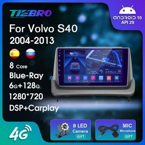 2DIN Android10 Car Radio For Volvo S40 C30 C70 2004-2013 GPS Navigation Auto Radio Bluetooth Player Car Receiver NO 2DIN DVD IGO