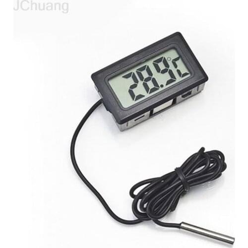 Car Thermometer Car Ornaments LCD Display Digital Clock Car-Styling Temperature Gauge Meter For Fish Tank Refrigerator