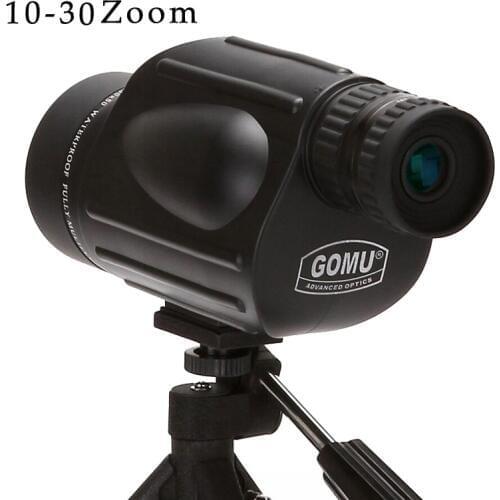 Gomu 10-30X50 HD Zoom Monocular Bird Watch High quality Nitrogen Waterproof Telescope Binoculars For Hunting Shockproof Tripod