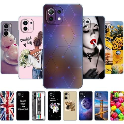 For xiaomi Mi 11 | Mi 11 Lite 5G | Mi 11i | Mi11 Lite 4G Case Back CoverFor xiaomi Mi 11i Xiomi Mi11Lite Phone Case Silicon Bags