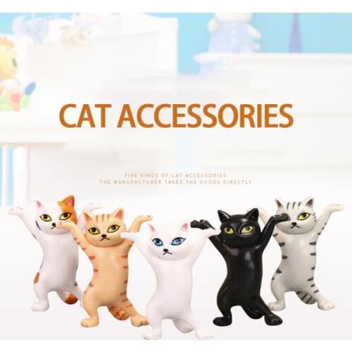 Decoration Crafts Figurines Cat Pen Holder Cat Carrying Coffin Bracket Cute Hand-made Home Decore Easter
