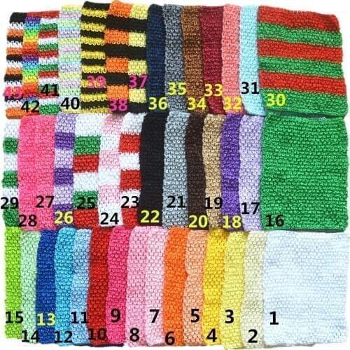 DHK 9inch 43 Colors Options 2pcs/lot Crochet wrapped chest 23x20cm Korean silk childrens tube B1895