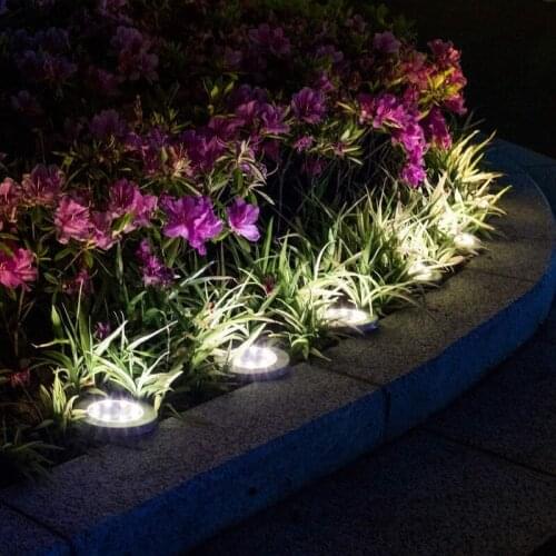 Environmental Protection Solar Garden Lights 8 LED Solar Waterproof Lights Lawn Induction Underground Lighting Landscape Lights