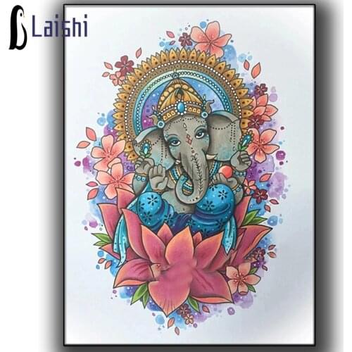 5d diy square Ganesha full diamond mosaic Cross Stitch diamond painting Religion 3d embroidery paintings Needlework Indian god