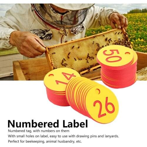 Farm Number Tags High‑Quality Abs Material Husbandry Supplies Beekeeping Tool Numbered Tag for Animal Husbandry Beekeeping Farm