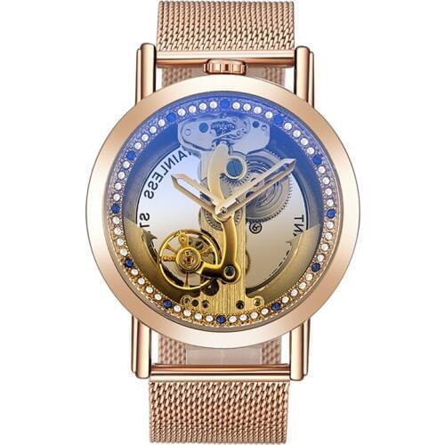 Gorben Fashion Casual Men Machanical Watches Stainless Steel Band Automatic Mechanical Wristwatch Male Wrist Watch