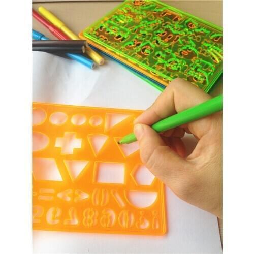 Set templat Childrens Painting Tools Coloring Kindergarten Learning To Draw Hand-painted For Graffiti Coloring Template
