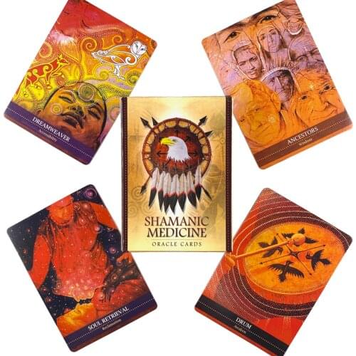 Shamanic Medicine Oracle Cards Leisure Party Table Game High Quality Fortune-telling Prophecy Tarot Deck With Guide Book