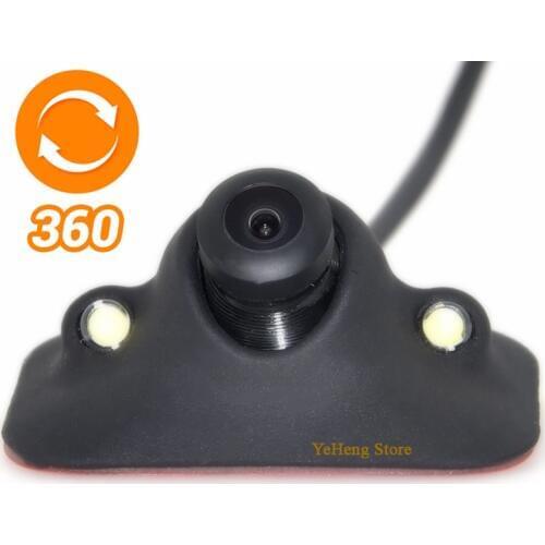 New Arrival Auto parking HD CCD Night Vision 360 Degree Car side/ Front Camera Reversing Backup Camera 2 LED ,Free Shipping