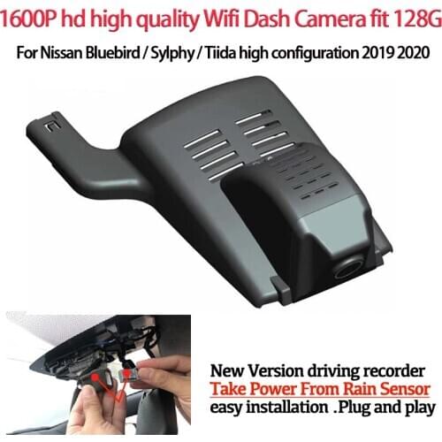 NEW hd 1600P Easy Installation Car DVR WIFI Dash Camera Video Recorder Dash Cam camer or Nissan Bluebird Sylphy Tiida 2019~2021