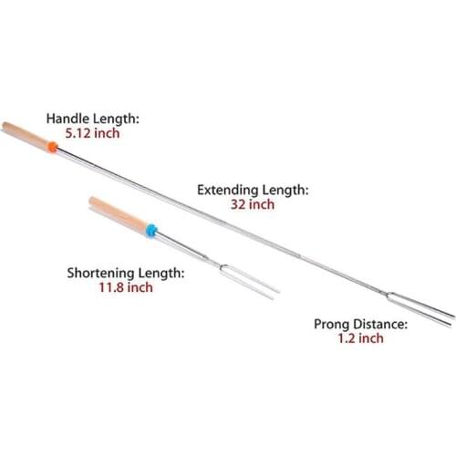 Stainless Steel BBQ Marshmallow Roasting Sticks Extending Roaster Telescoping Dropshipping