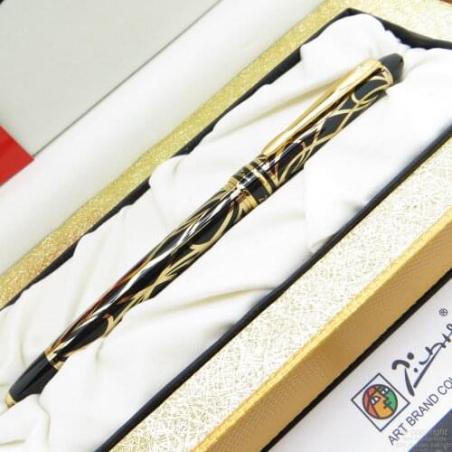Picasso Fantasy in Paris Fountain Pen Black-Gold | Picasso Pen | İsme Special Pen