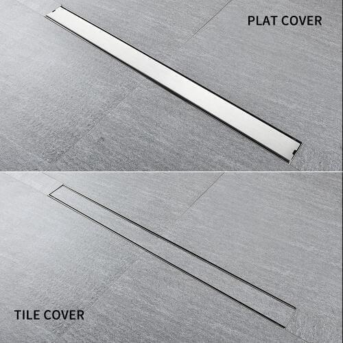 Brushed 304 Stainless Steel Bathroom Shower Odor-Resistant Floor Drain Large Displacement Water Floor Drain