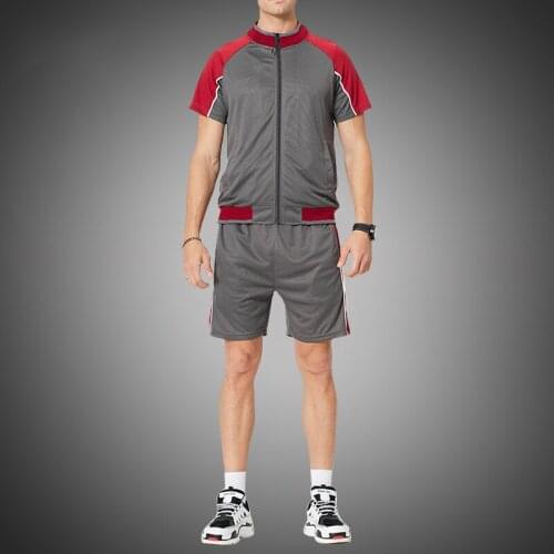 Men Tracksuits 2021 Summer Short Sleeve Sweatshirt +Shorts Set Casaul Slim Sporting Suit Mens Masculino 2 Pieces Sets Hombre