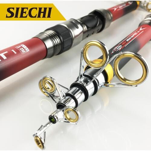 SIECHI 2.1M -3.6M Carp Fishing Rod feeder Hard FRP Carbon Fiber Telescopic Fishing Rod fishing pole