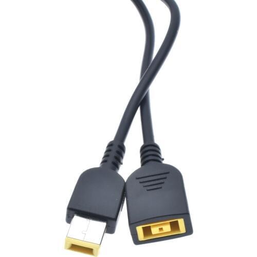 DC Square USB Plug Female To Male Power Adapter Converter Connector Cable Cord for Lenovo Thinkpad Charger Adapter