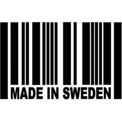 Creative Made In Sweden Barcode Car Stickers JDM Car Window Car Body Words Number Letter Vinyl Decal,15cm*9cm