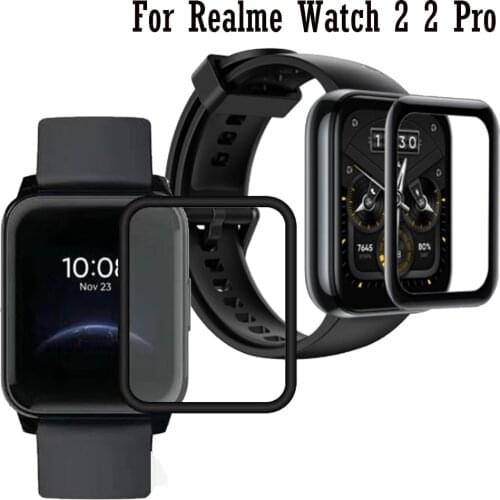 Full Cover Screen Protective Film For Realme Watch 2 2 Pro / S SmartWatch Clear 3D Fibre Transparent Film Protector Accessories
