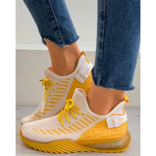 2021 Summer Women Sneakers Fashion New Breathable Female Running Shoes Casual Outdoor Lightweight Lace Up Ladies Sports Shoes