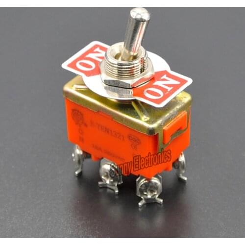 20pcs DPDT ON/OFF/ON Industrial Toggle Switches 1322 Double pole Double throw