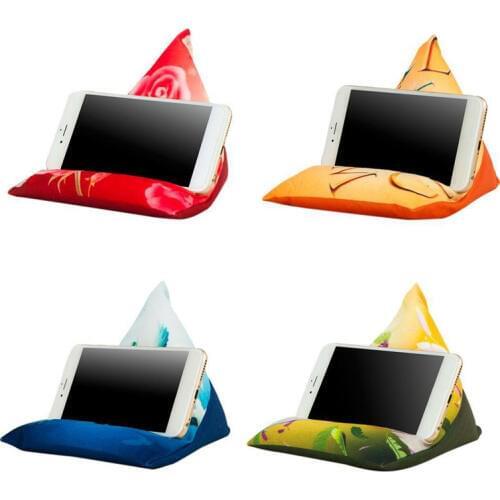 2020 Mini Multi-Angle Portable Soft Triangle Pillow Stand Tablet Phone Holder E-Readers Bracket Tablet Phone Holder