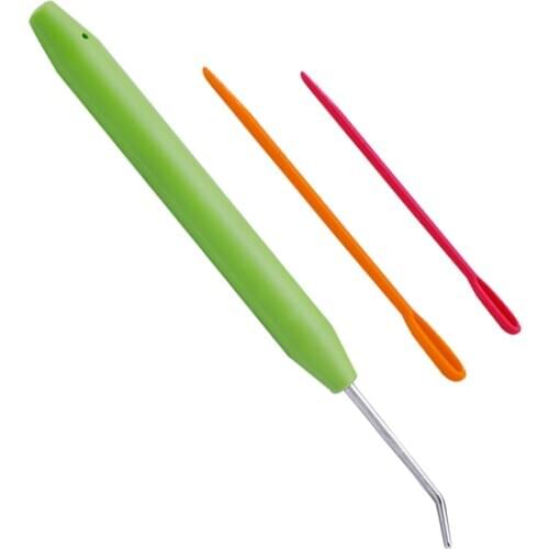 3pcs/set Plastic Bending Handle Weave Handcraft Crochet Hooks or Knifty Knitter & Knitting Loom Hook