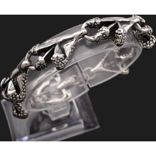 Dolaime Promotions! Men&women Casting dragon claws Special buttons Stainless steel bracelet JY014